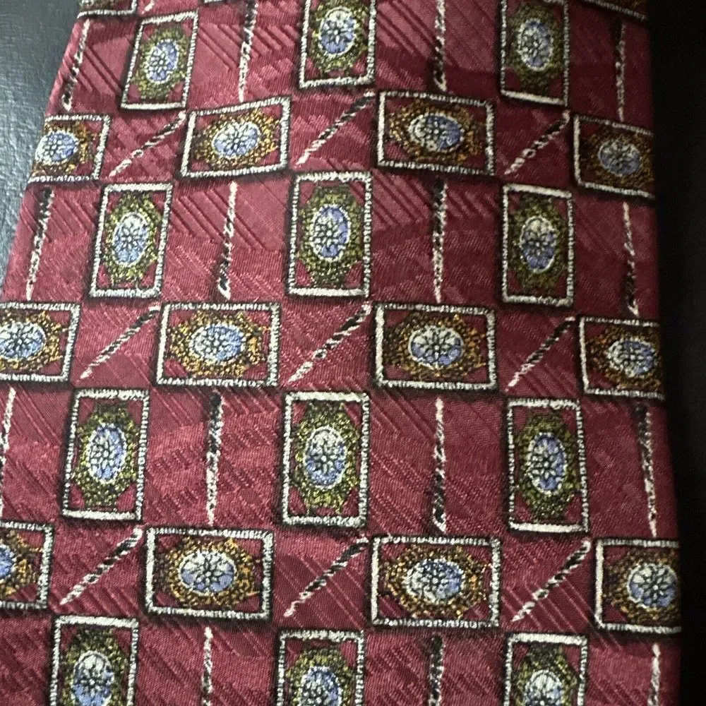 Vintage Robert Talbott Best Of Class Parisian Men Tie Red Hand Sewn Silk 58 Inch